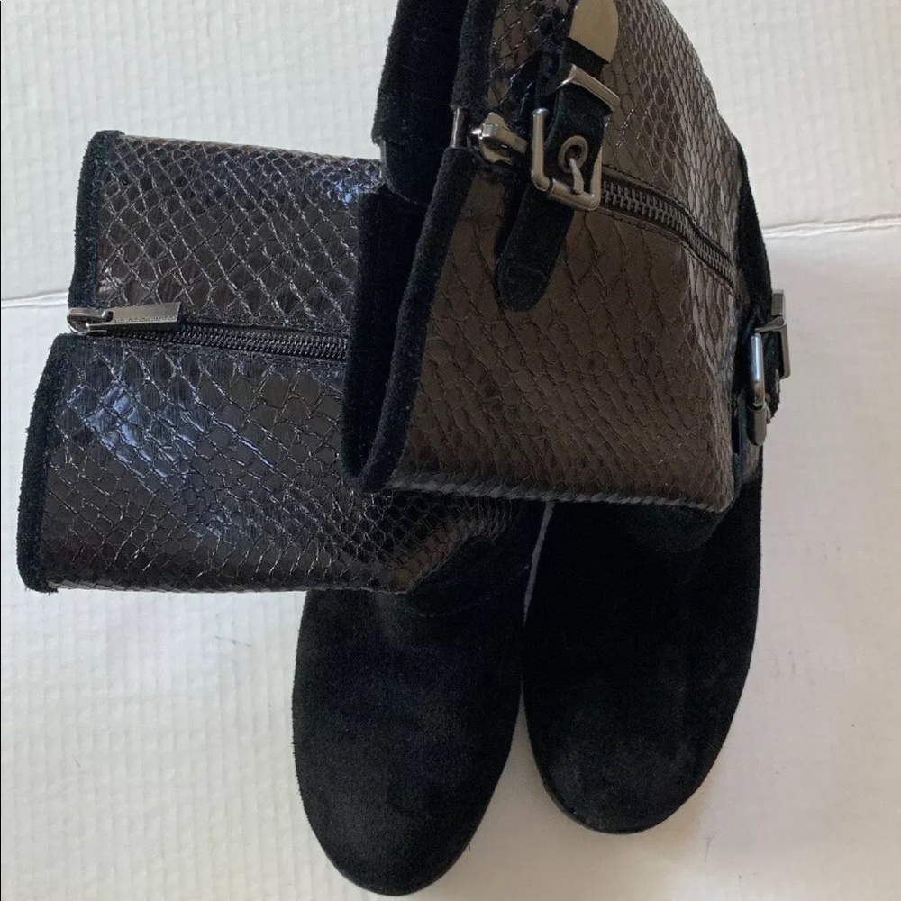 Vince Camuto Witty Leather Boots Booties Black 8 View 4